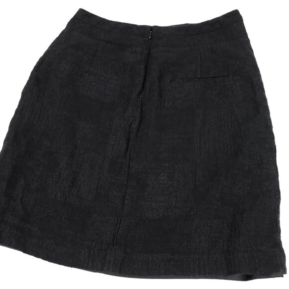 HELMUT LANG Jacquard High Rise Micro Mini Skirt in Black Textured Wool Small - Picture 8 of 14